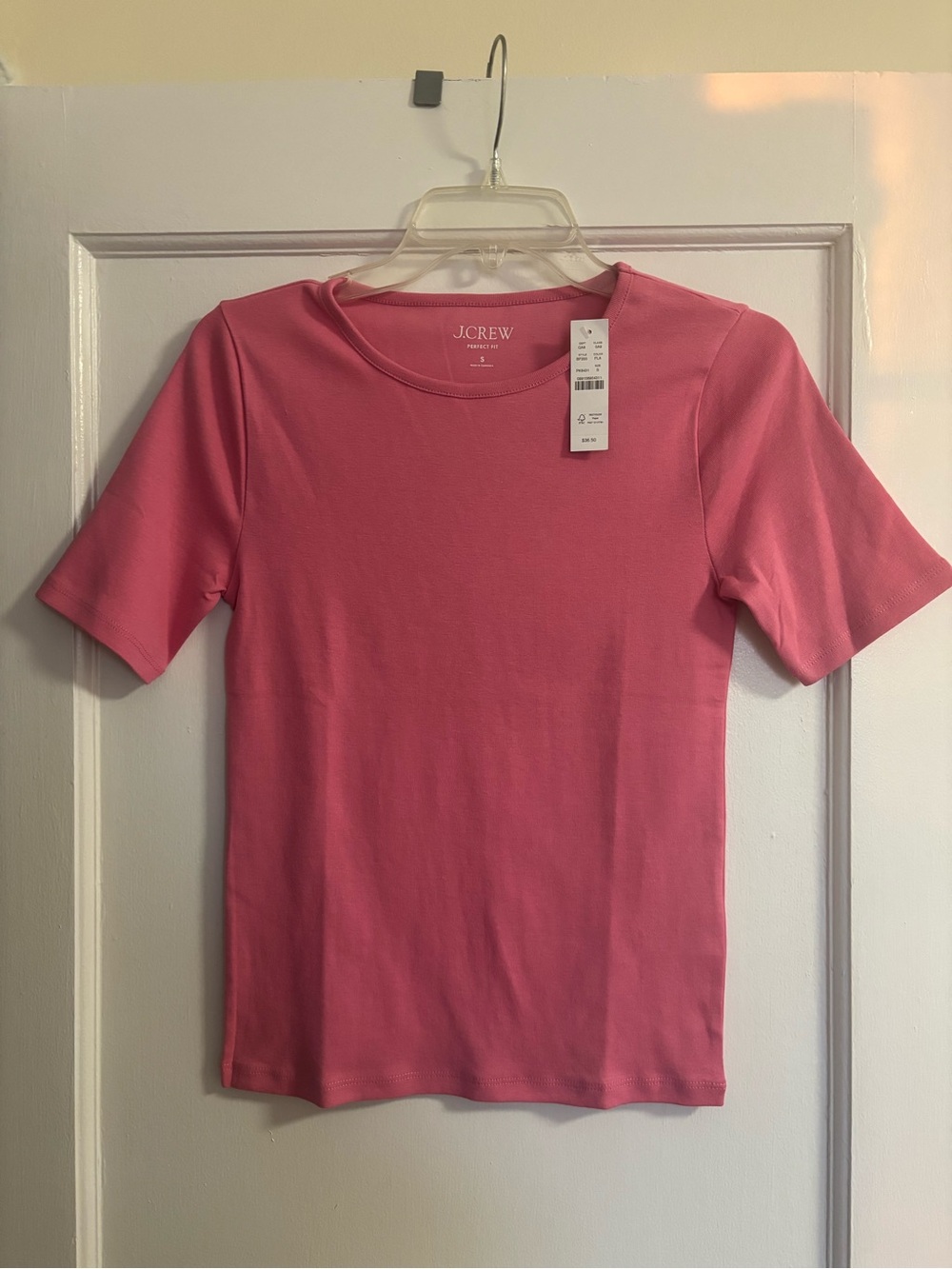 J. Crew Coral Pink Short-Sleeve Crewneck Tee